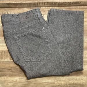 7 For All Mankind Slimmy Straight Stretch Denim Jeans  Men 34 Silver Grey 28" In